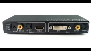 DVI and R/L to SDI Converter DVI + Optical Audio To HDMI Converter HDCP Killer