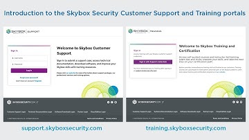 Introduction to the Skybox Security Customer Support and Training portals
