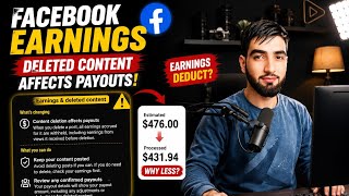 Facebook Earnings Deducted After Deleting Content? | Why Processed Earnings Are Less Than Estimated