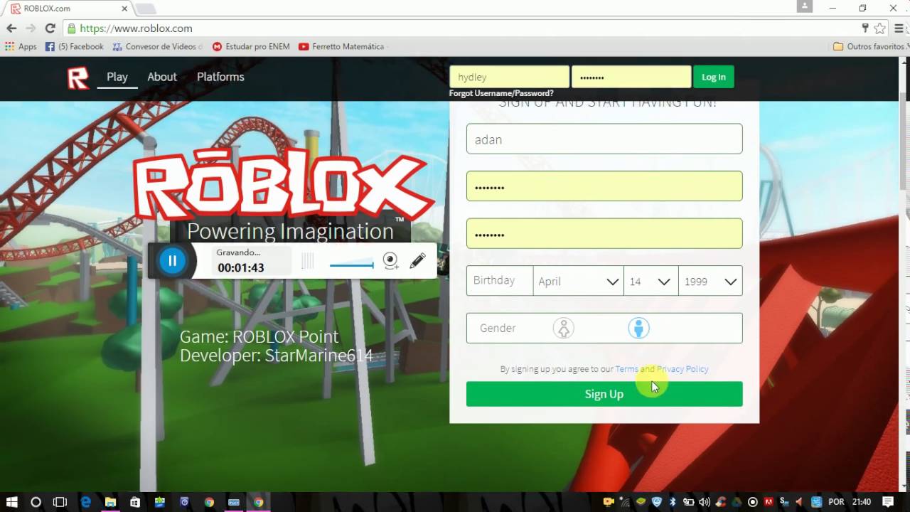 Como Se Registrar No Roblox Youtube - como reguistrarse en roblox