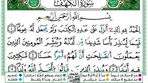 سورة الكهف مكتوبة حسن صالح Surah Al Kahf Hassan Saleh