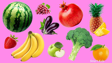 Learn Fruits & Vegetables in English 🍎🥕 | Listen & Repeat | Which ones do you know?