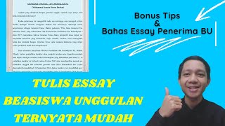 BEASISWA UNGGULAN KEMENDIKBUD - Rahasia Menulis Essay