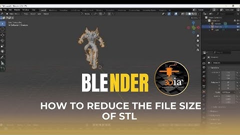 How to reduce the file size of an STL? (using Blender) #tips #3dmodeling #3dprinting #3dprinters