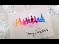 🌈🎄 Rainbow Christmas Trees Watercolors Beginners Painting ~ ✂️ Maremi's Small Art