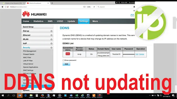 How to solve NOIP DDNS not recieving IP address updates from router / ISP
