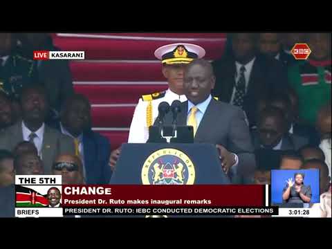 H.E. Dr. William Samoei Ruto's full inauguration speech