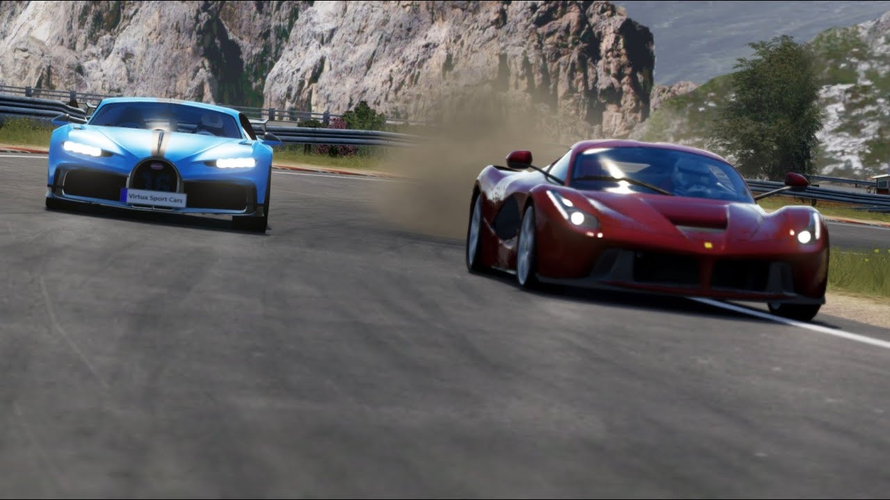 Ferrari LaFerrari vs Bugatti Chiron Pur Sport at Camino Viejo de Montserrat