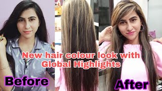 I changed my hair colour with Streax Global highlights| New hair colour look️! Styling Nisha