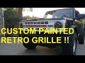 2021 Base Bronco custom retro grille painting - white with red letters - DIY