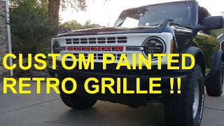 2021 Base Ford Bronco custom retro grille painting - white with red letters - DIY by Budget Bronco 35,102 views 2 years ago 14 minutes, 59 seconds