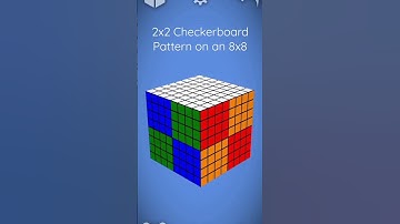 2x2 Checkerboard Pattern on an 8x8 ◻️ #virtualcube #app #cubing #shorts