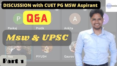 Q&A series part 1 | UPSC and MSW | Social Work | Nadeem | DSSW | DU