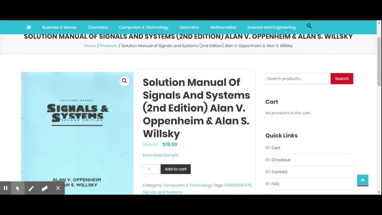 [PDF] Solution Manual | Signals and Systems 2nd Edition Oppenheim \u0026 Willsky