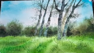 Loose Watercolour Landscape Painting!! How To Make Loose Watercolour Painting!!