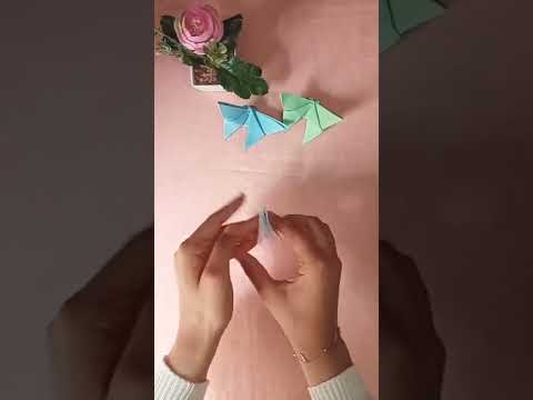 فن طي الورق طريقة عمل فراشة أوريجامي