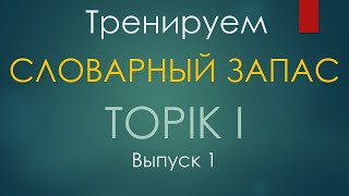 Тренажер по словарю TOPIK I. Выпуск 1/20. Карточки