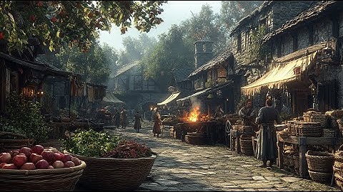 Medieval Fantasy Village Market - Relaxing Medieval Music : Music for Sleep, Concentration, Work
