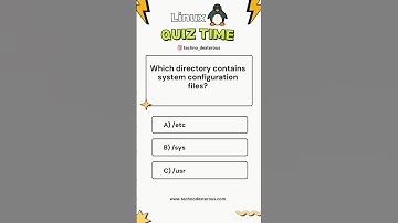 Linux Quiz Series | Which Linux directory contains system configuration files? #linux #python #itjob
