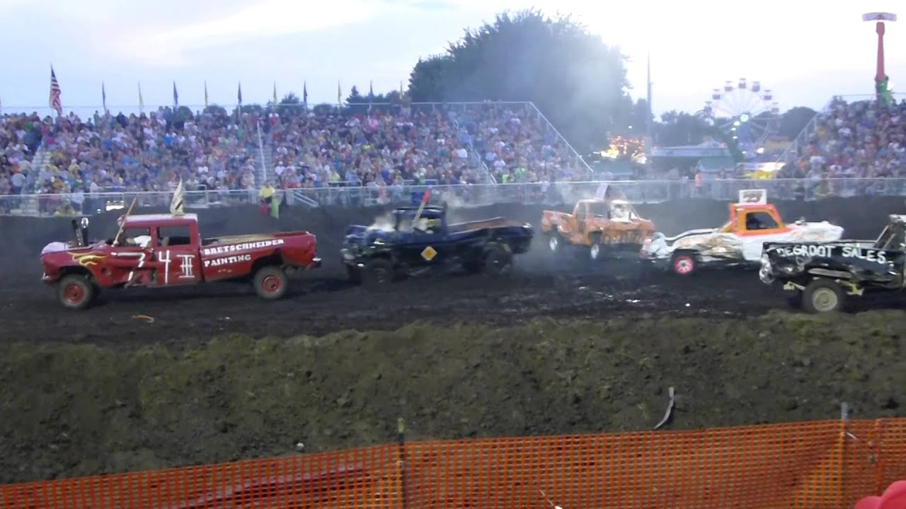 Dakota County Fair Demolition Derby 2014 Trucks Friday Demo YouTube