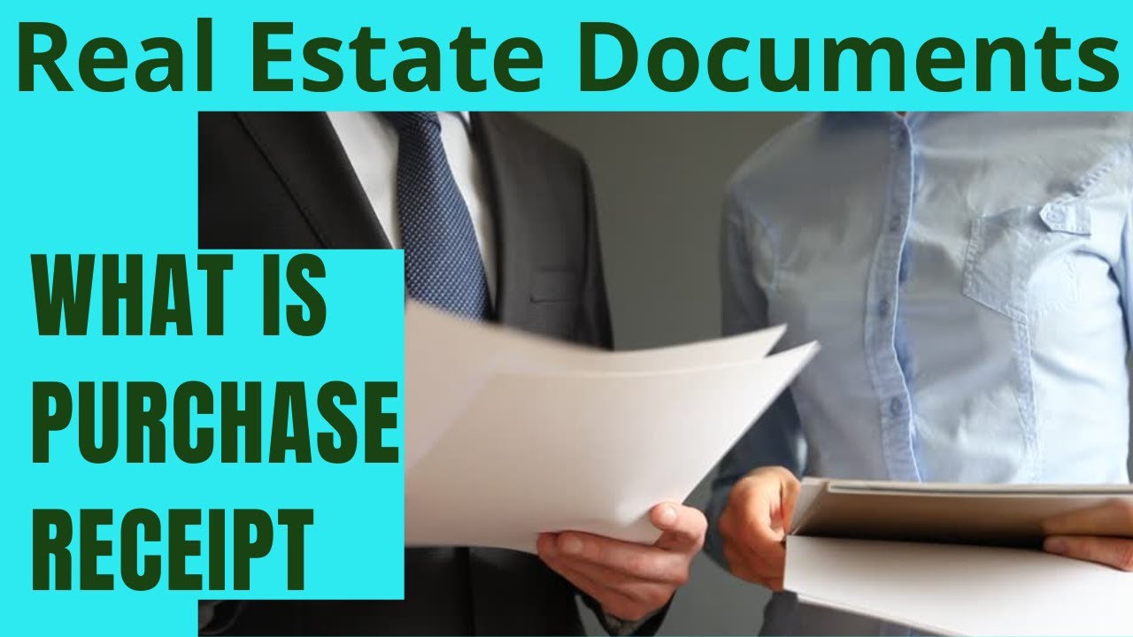 Real Estate Documents; Episode 3 Easiest explanation What Receipt is in
