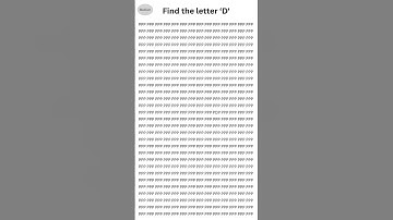 Only Sharp Eyes Can Spot the Hidden D! 🤯🧐 #shorts #shortvideo