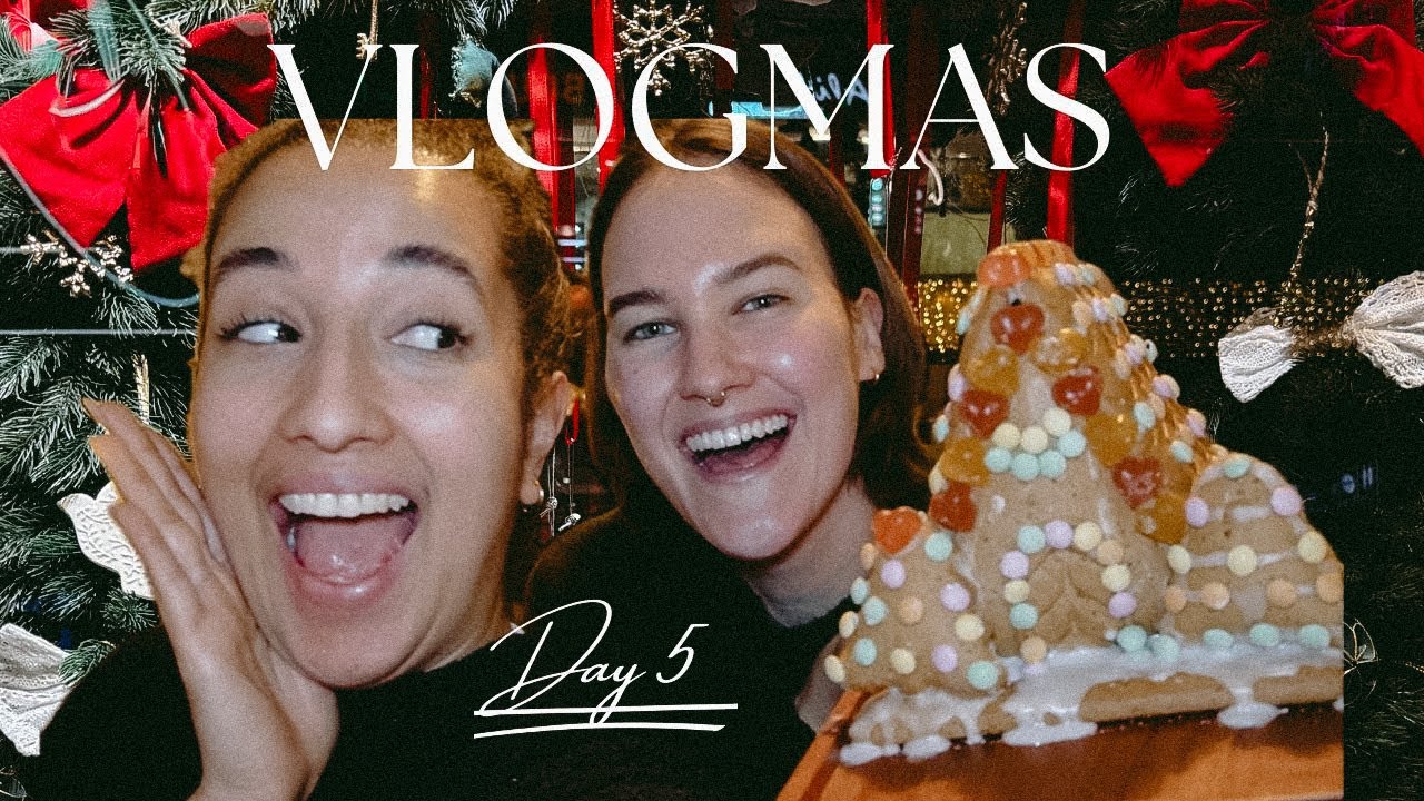 making a gingerbread house for the first time (don't judge!) | VLOGMAS DAY 5