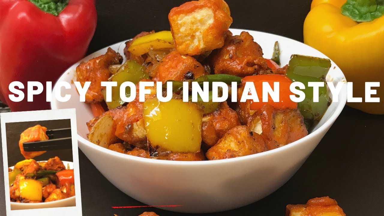 Spicy tofu Indian style / Tofu recipes / chilli tofu paneer / tofu