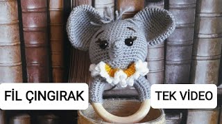 Ami̇gurumi̇ Fi̇l Çingirak Tek Vi̇deo, Yakin Çeki̇m, Kolay Anlatim