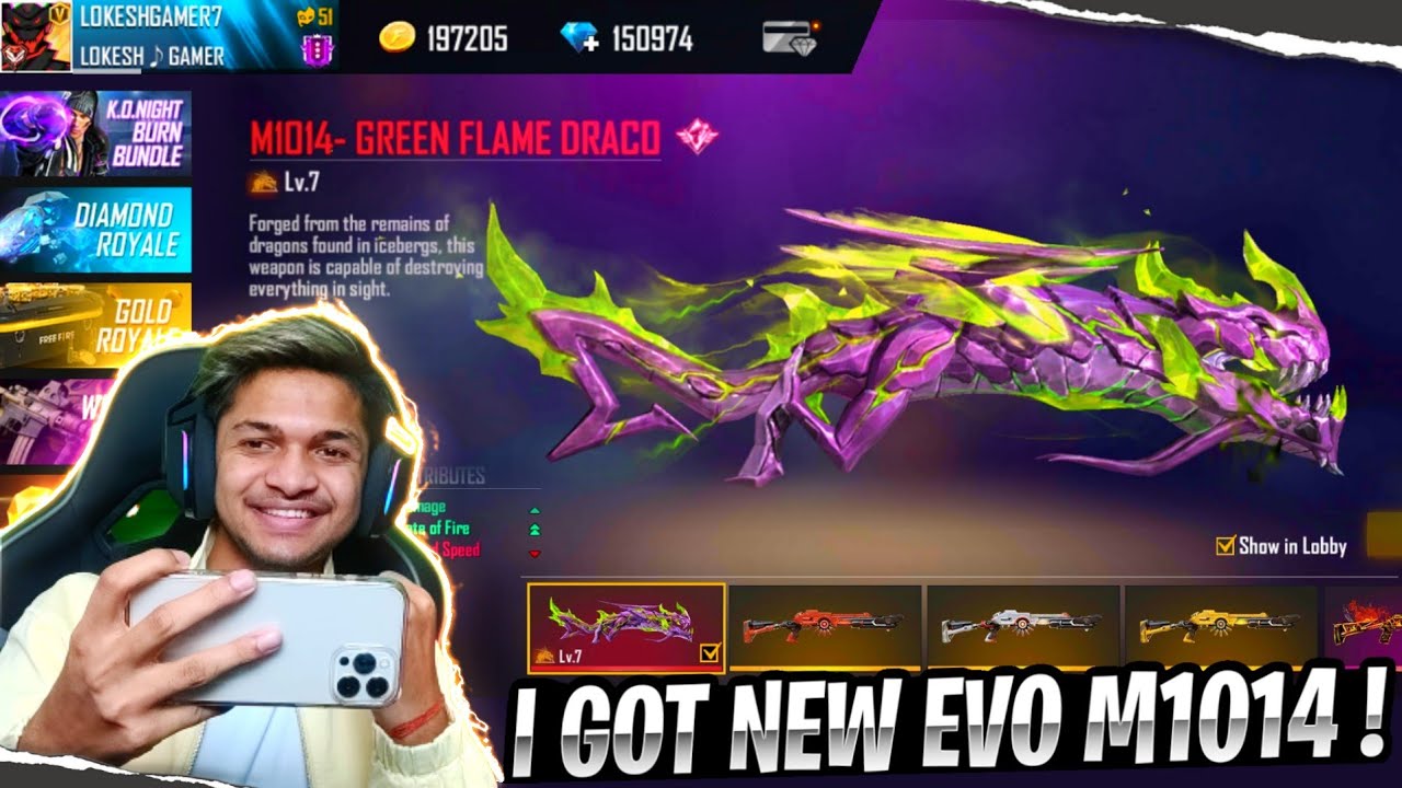 Free Fire: How to get the newest Gun skin Green Flame Draco M1014?-Game  Guides-LDPlayer