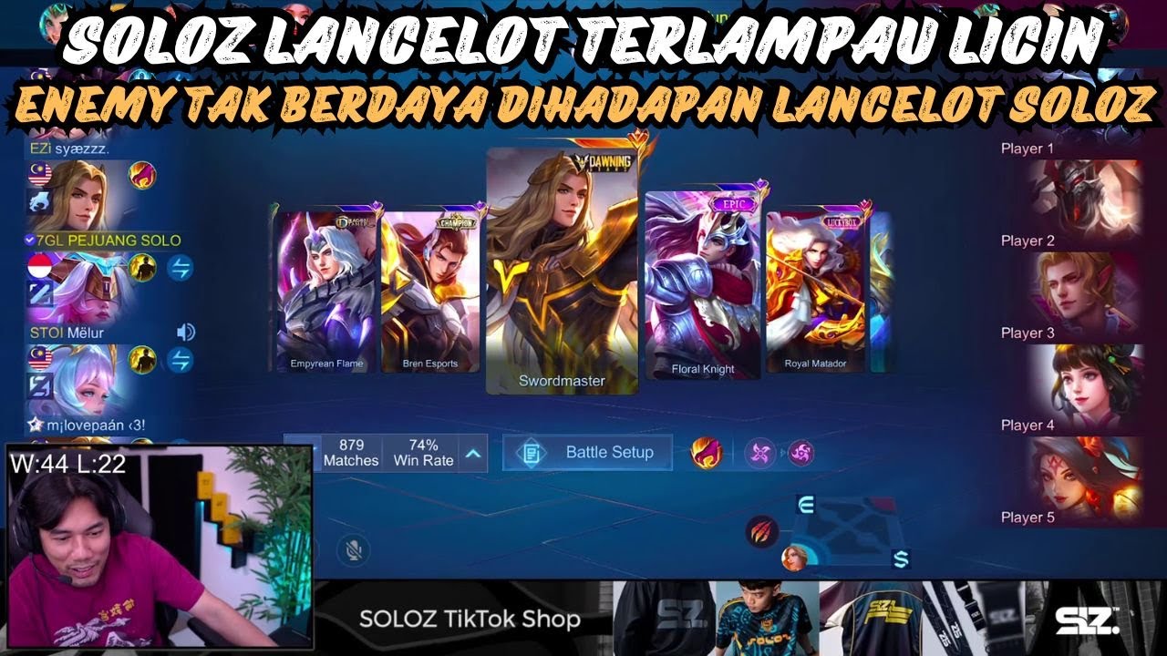 SOLOZ LANCELOT TERLAMPAU LICIN🤯ENEMY TAK BERDAYA DIHADAPAN LANCELOT SOLOZ🤯