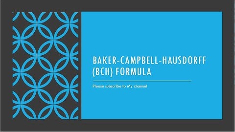 Prove the first  Baker-Campbell-Hausdorff (BCH) Formula