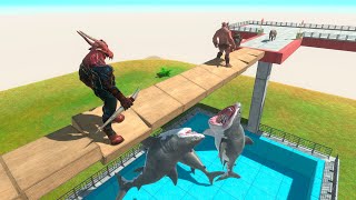 Don't Fall into the Megalodon Pool - Animal Revolt Battle Simulator