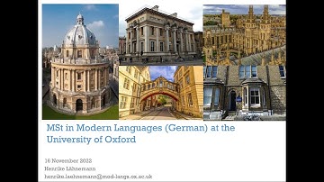 Information Session for applicants for the Master of Studies in Modern Languages (German)