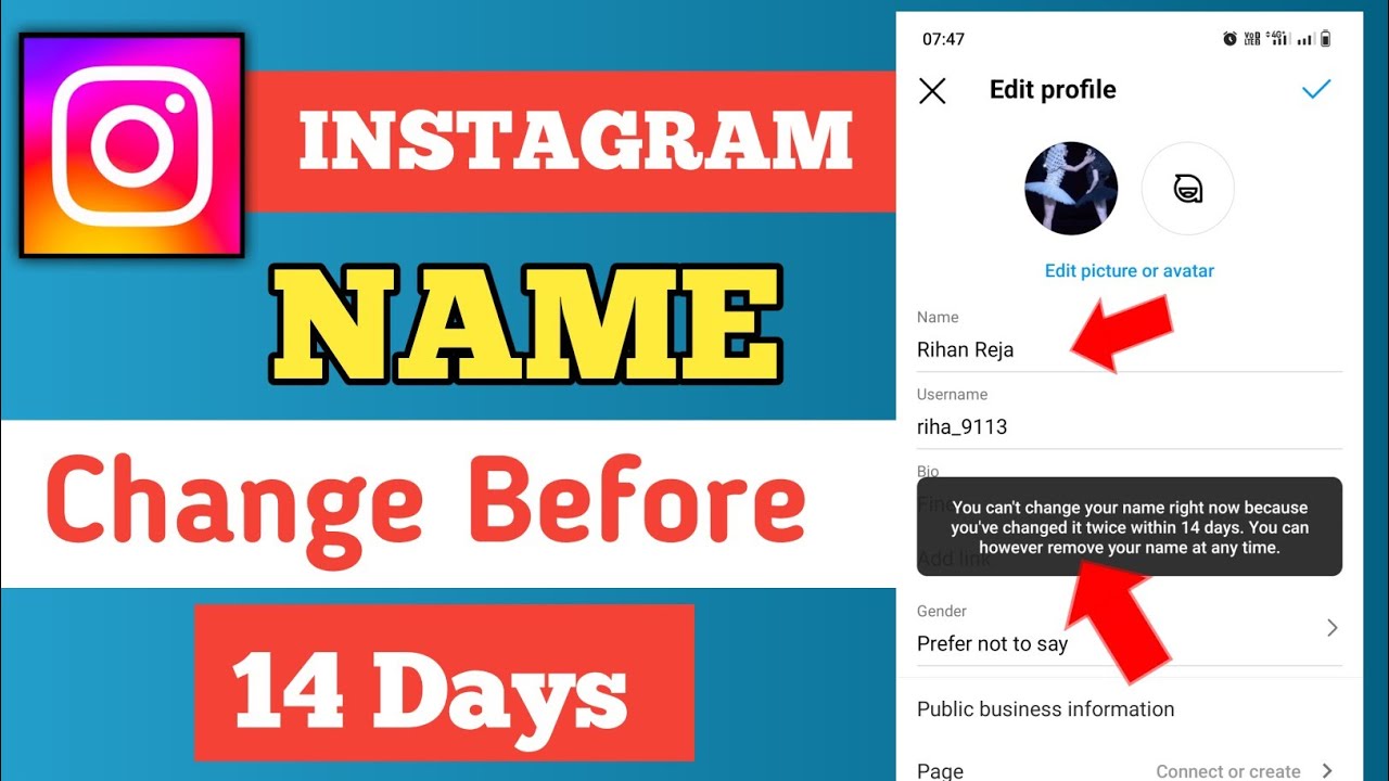 how to change instagram name before 14 days | how to change instagram ...