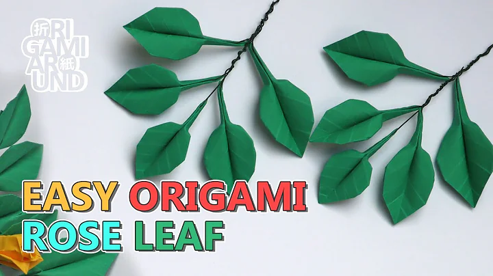 🍃🌹Easy Rose leaf tutorial 🌹🍃 ORIGAMI FLOWER 🍃 LEAF