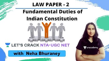 Fundamental Duties of Indian Constitution | Law Paper 2 | NTA-UGC NET | Neha Bhuraney