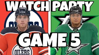 🔴LIVE - Edmonton Oilers vs Dallas Stars GAME 5 Watch Party