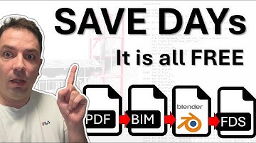 Build FDS Geometry from Any Building with Blender + BFDS + Bonsai Free, Open Source Workflow