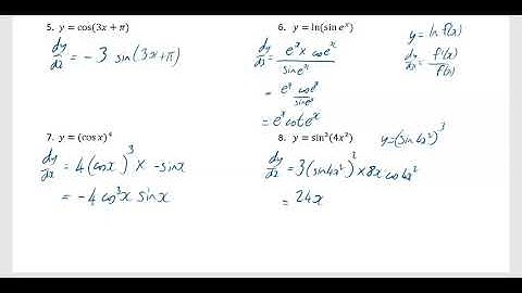 Differentiation Video 4 Differentiating Trig Functions