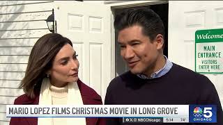 Mario Lopez filming Christmas movie in suburban Long Grove
