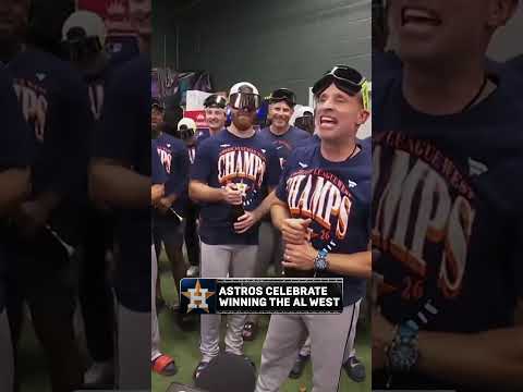 The Astros celebrate another division championship! 🍾 #MLB #astros #baseball
