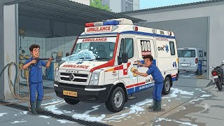 🚑 Ambulance Car Washing Game | Realistic Ambulance Wash & Cleaning Gameplay screenshot 2