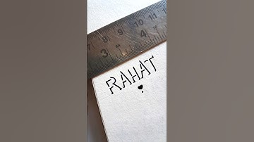RAHAT 🙂 Subscribe for your Name || #art #drawing #3d #calligraphy #name #handwriting #shorts