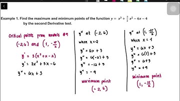 Module #10: Polynomial Curves - Second Derivative Test and Point of Inflection