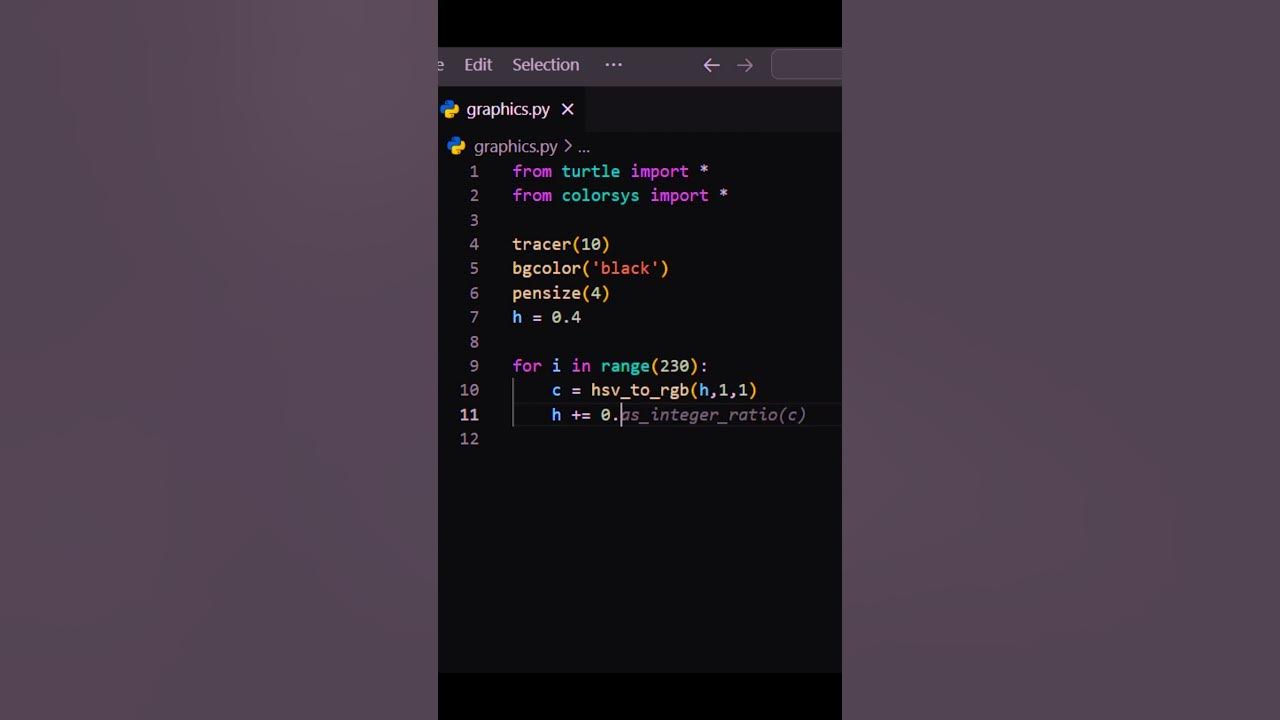Amazing Graphics Animation using python #python #shorts - YouTube