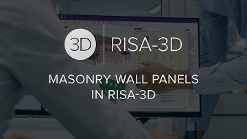 Masonry Wall Panels in RISA-3D
