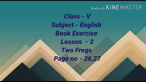 #Class-5  #Lesson-2 (Two Frogs) #PSEB #Solved Exercise - C(#Page no. 26