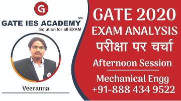 GATE-2020 Mechanical Afternoon Session _Solutions