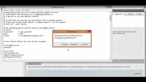 REPLICACIÓN DE UNA BASE DE DATOS MYSQL  MAESTRO-ESCLAVO  1